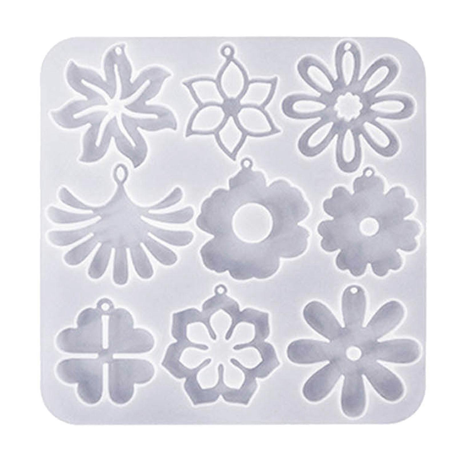 לשימוש חוזר סיליקון עובש אפוקסי שרף תבניות פרח בצורת שרשרת תליון תבניות עבור שרשרת עגיל תכשיטים בעבודת יד