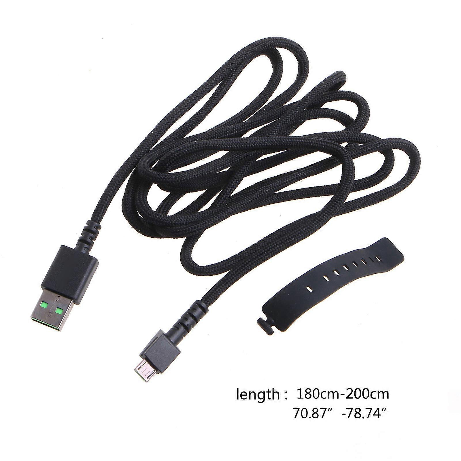 1.8m Mouse Lines Replacement Durable PVC USB Mouse Cable for  Viper Ultimate Basilisk Ultimate  Mouse  White