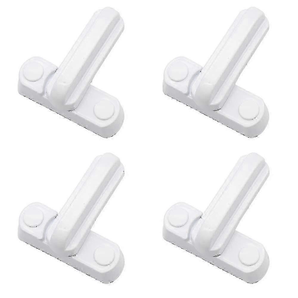 2025 4pcs Sash Jammer White Metal Window Lock Safety Latch Door Home Security Replacement For Various_Feb