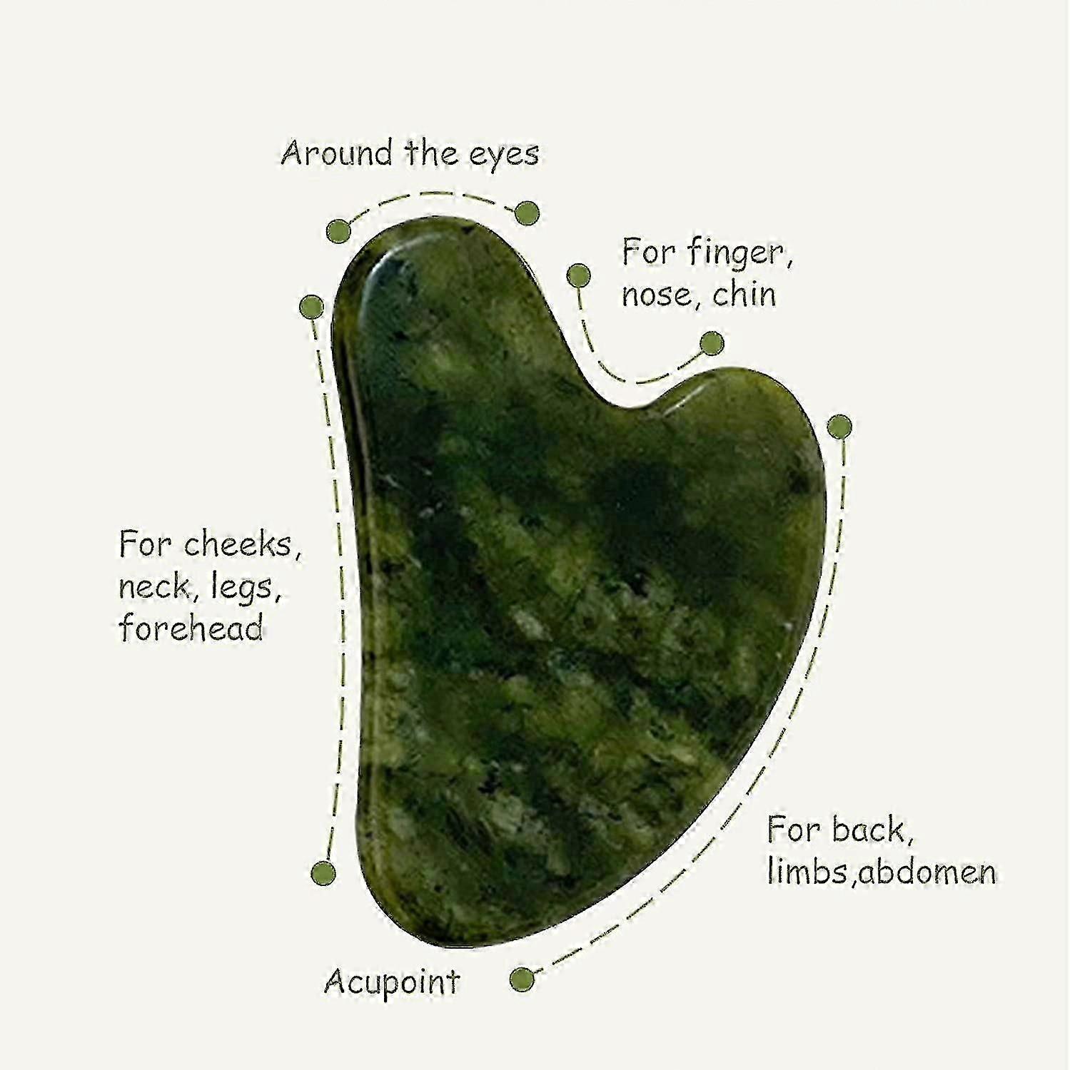 Gua Sha, Advanced Gua Sha Stone, Facial Upgrade Gua Sha, Gua Sha Stone Natural Jade 2pc