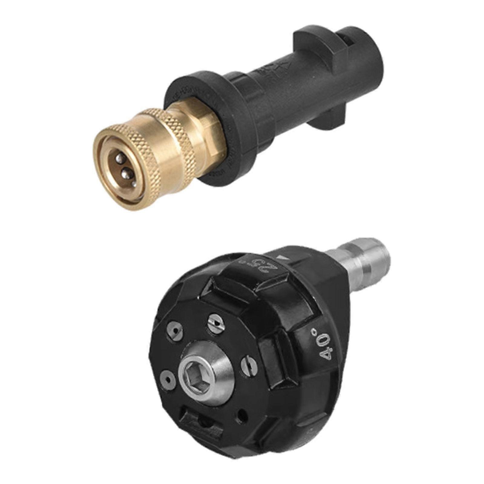 Pressure Washer Coupler and 6 in 1 Nozzle Multifunctional Quick Coupler Plug