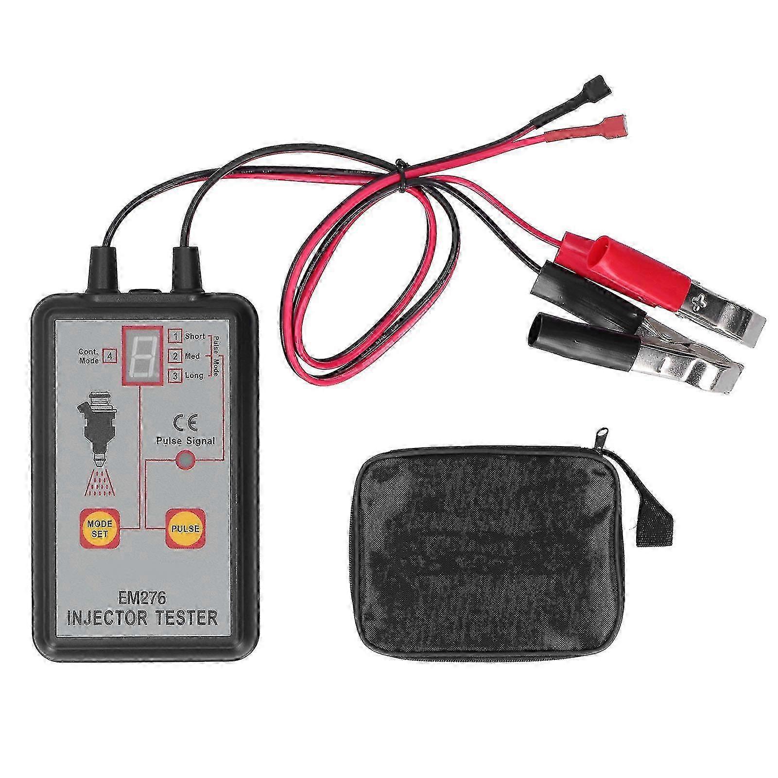 Injector Tester with 4 Pulse Modes for Fuel System Diagnostics, 12V Car Battery Powered Tool