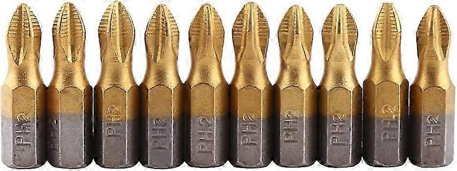 10pcs Magnetic Screwdriver Bit Set with 1/4 Hex Shank and Length of 25mm Compatible with Most Standard Tools