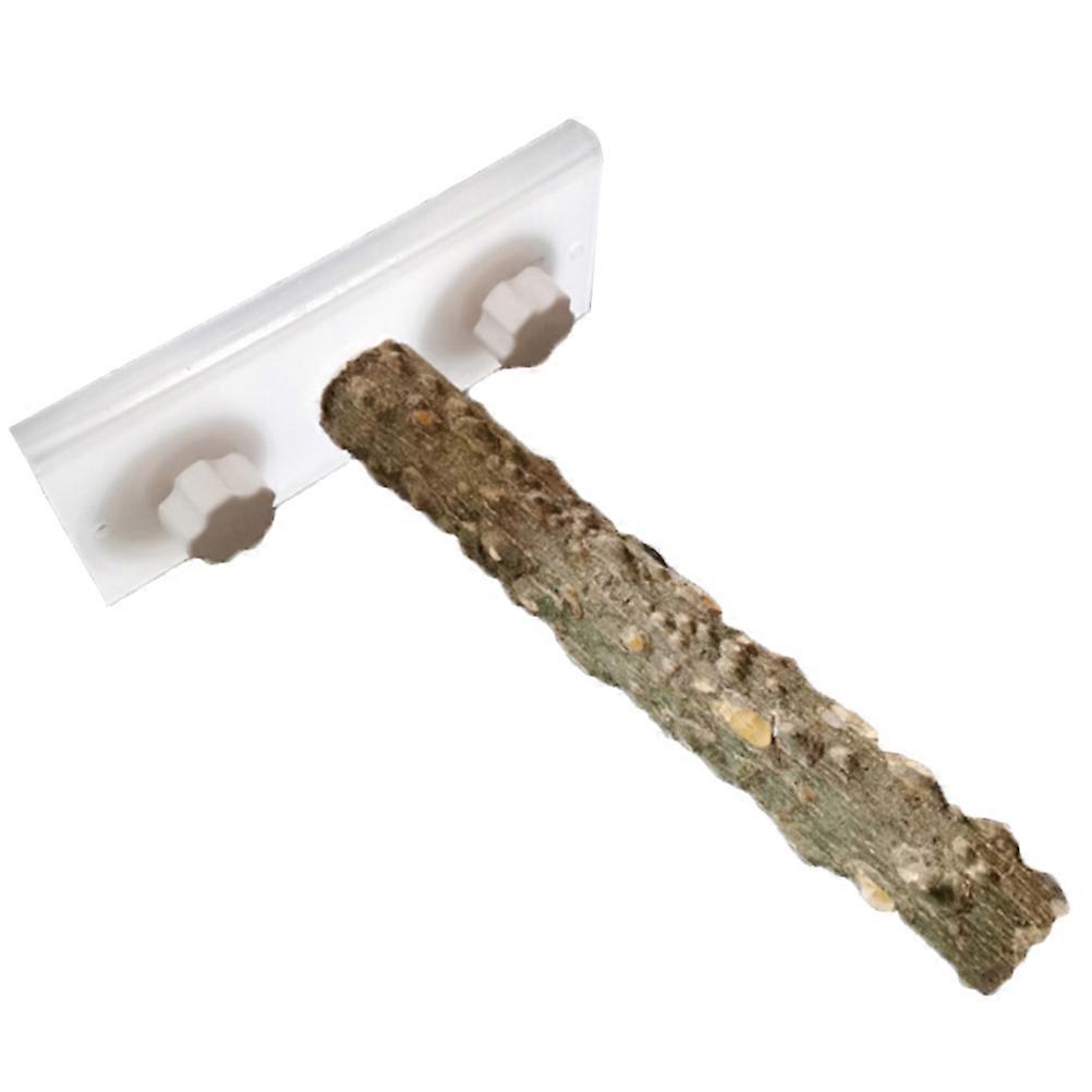 Cup Parrot Stand Perch Bird Play Stand for Finches, Lovebirds & Canaries – Easy Install Shower Window Perch for Exercise & Sunlight – Practical White