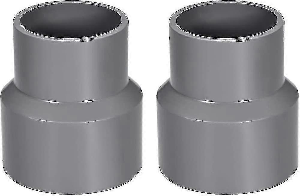 2-Pack Gray DWV Coupling Hub with PVC Reducer Fitting 63mm x 50mm