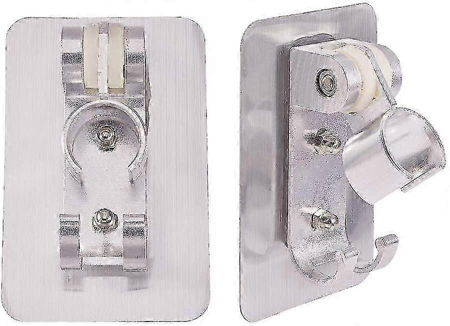 2-Pack Adjustable Shower Head Holder with Hooks, Strong Adhesive