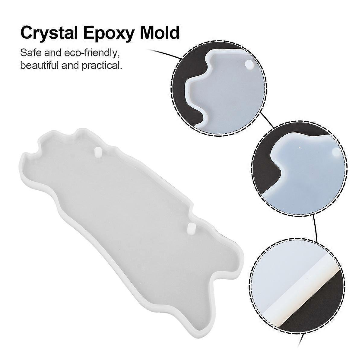 Silicone Doorplate Crystal Mold Reusable DIY Pendant Mold for Crafts, Easy Demolding & Cleaning, Ideal for Home Decor & Creative Projects