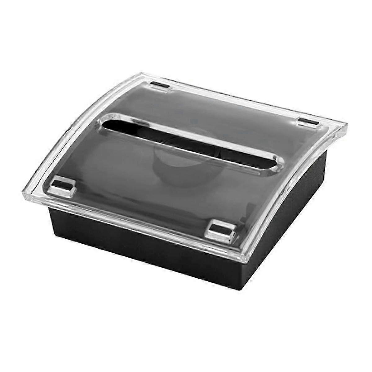 Pop-Up Sticky Notes Dispenser with Black Base & Clear Top | Desk Organizer