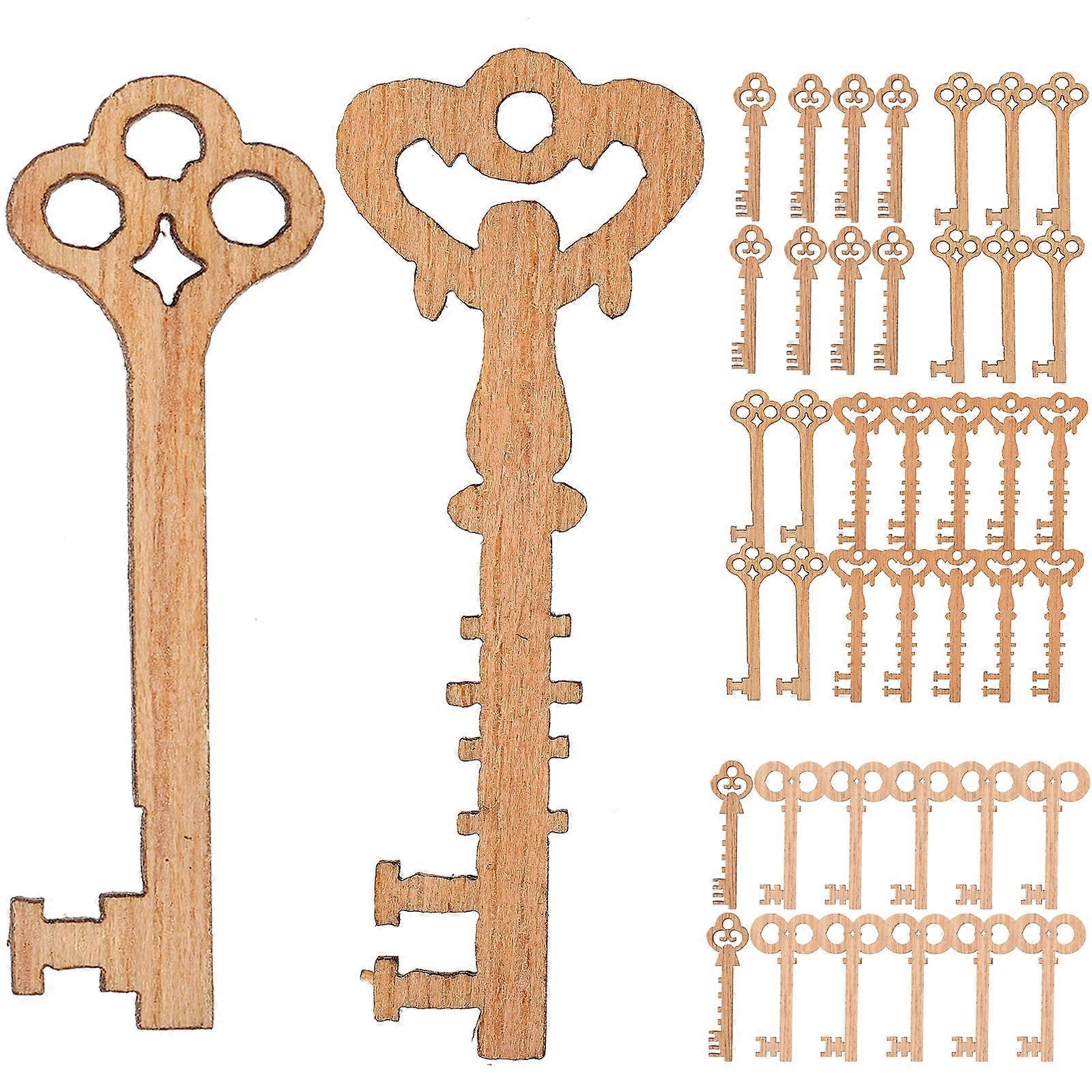 Wooden Keys for DIY, Perfect Embellishments for Cards and Scrapbooks