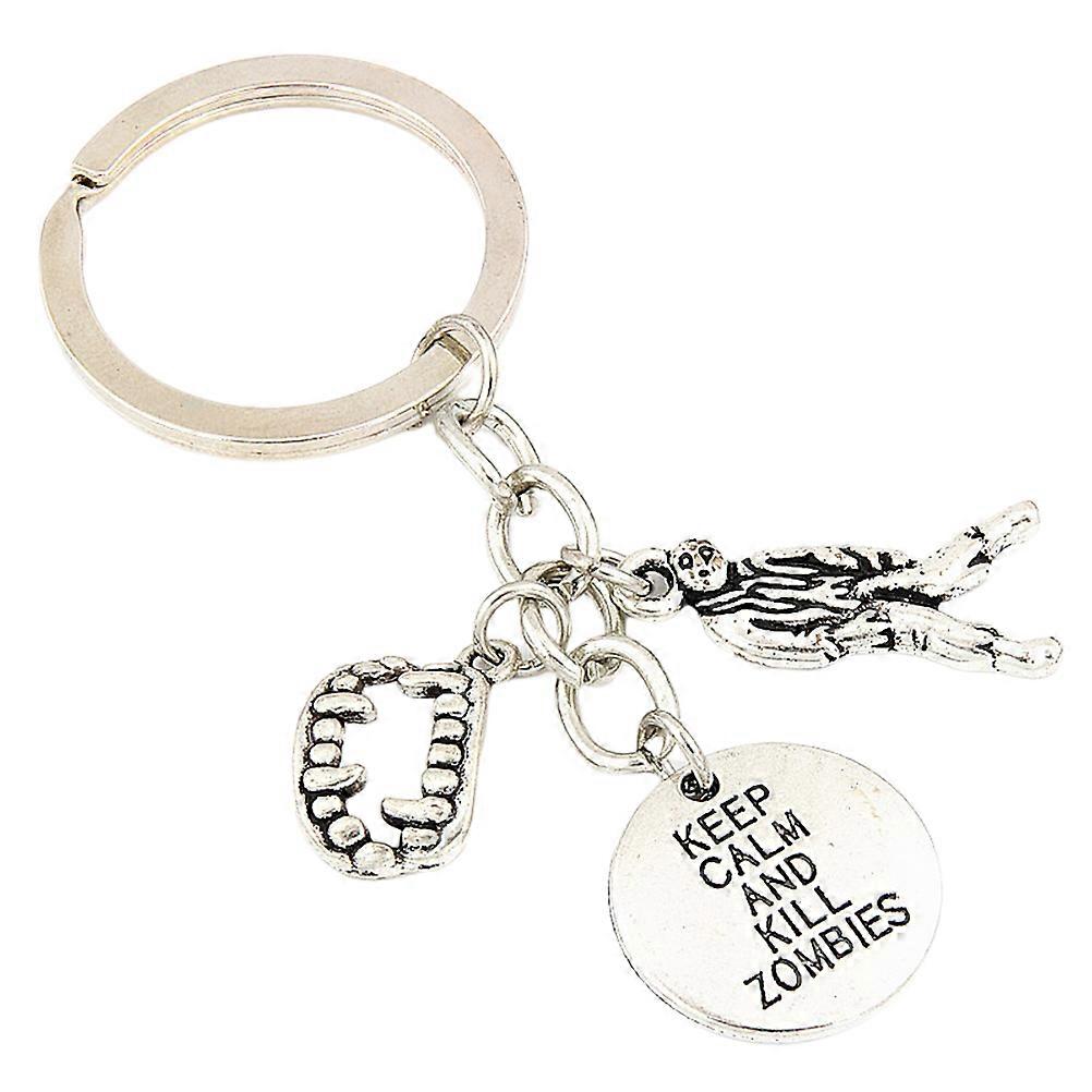 Halloween Keychains Zombie Design Metal Keyring for Car Key Bag Phone 1Set