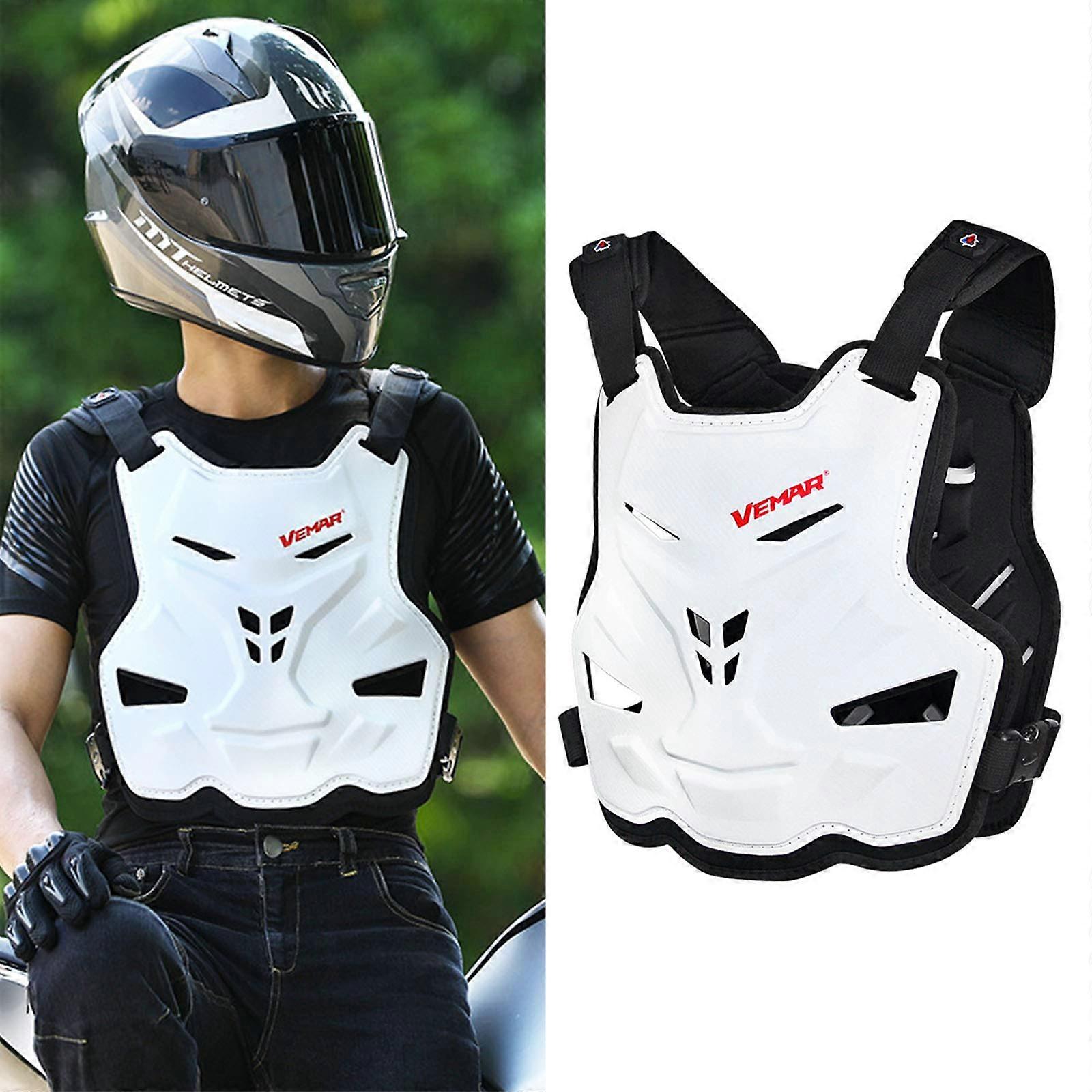 Anti Fall Shock Resistant Bicycle Motorcycle Chest Protector Riding Armor Back Protector Protector Motocross Racing Vest White Ref: 7973
