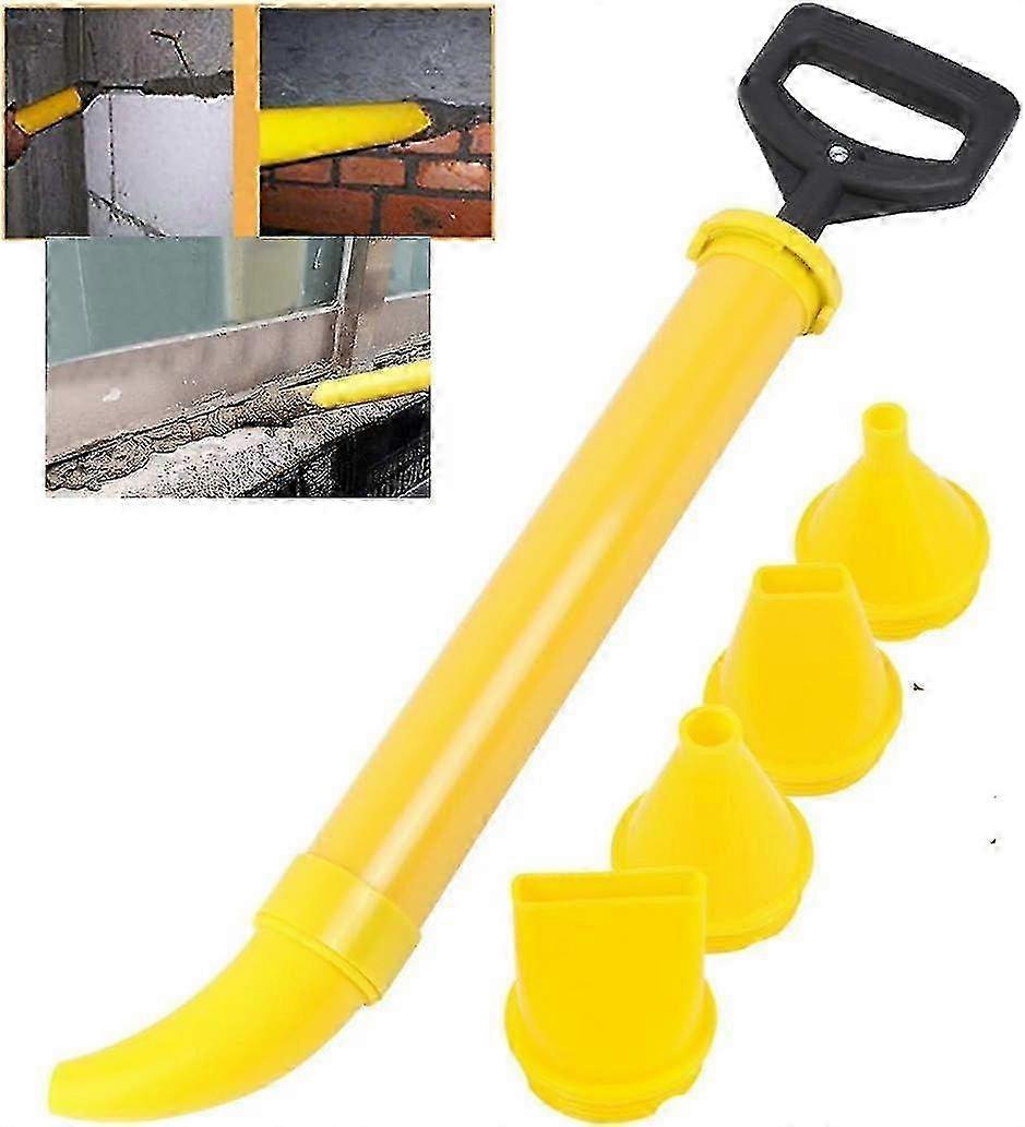 Cement Caulking Tool Set, Mortar Gun with 5 Nozzles, ABS Pointer Caulking Gun for Various Applications and Uses