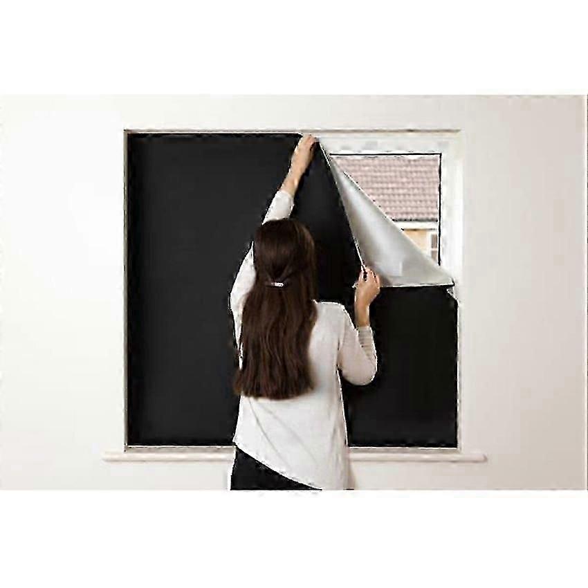 100% Blackout Blinds, 300CM x145CM Portable Window Blinds No Drill Temporary Shade Curtains