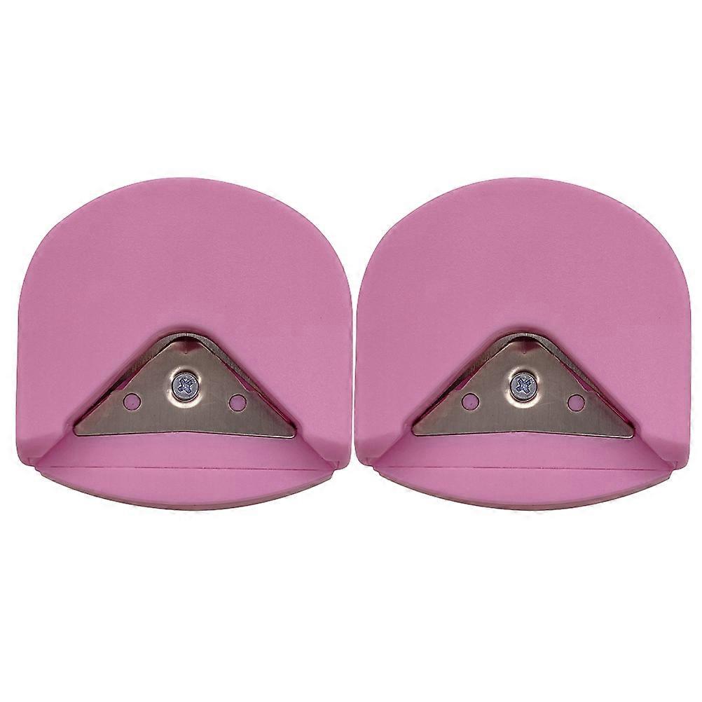 Decorative Corner Punch Office Paper Chamfering Rounding Corners Diy Design Pink 5.80X5.40X2.50CM 2Set