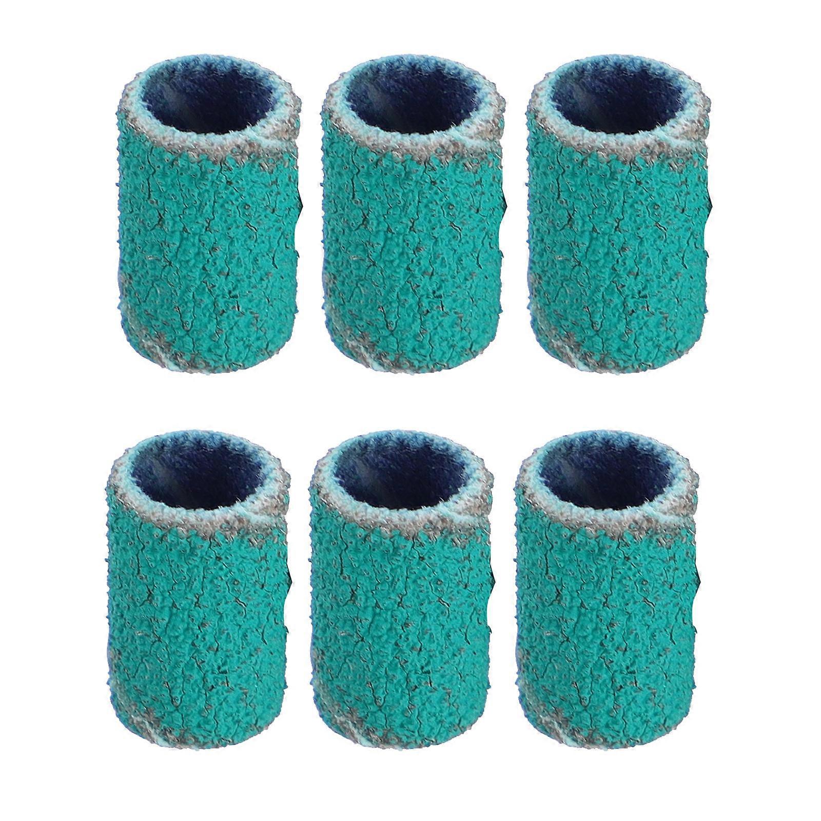 100pcs Green Sanding Bands Nail Polishing Tool for DIY Nail Care Made of Sandpaper