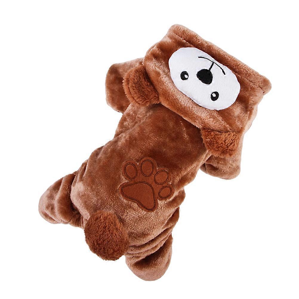 Costumes for Dogs Coral Fleece Coat Warm Pet Clothing for Jogging and Walking Size L 1Pack