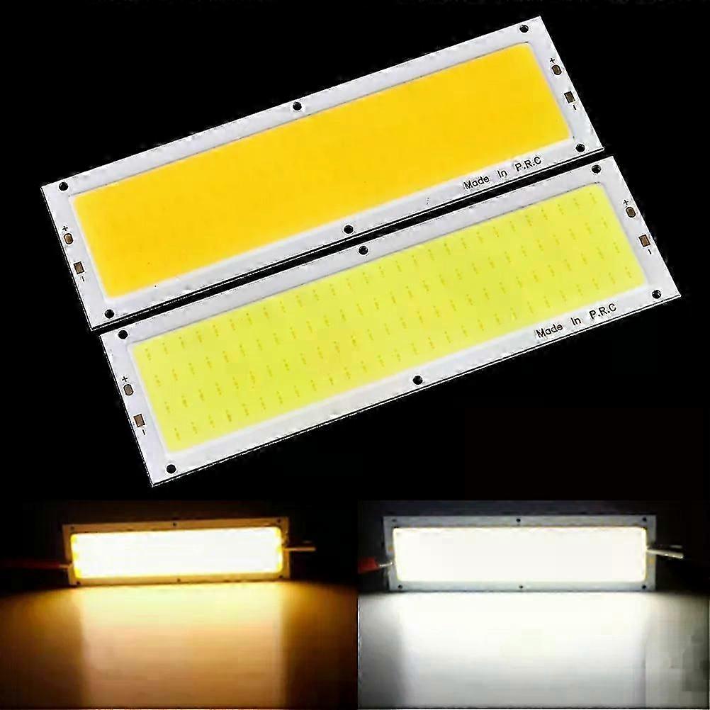 1000LM 10W COB Warm/Cool White LED Square/ Strip Light High Power Lamp Bead Chip 12V-24V Lamp Bulb Car Light Source
