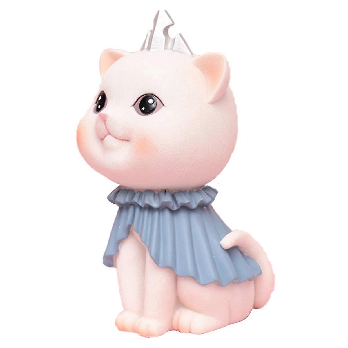 Cute Cat Piggy Bank Creative Resin Coin Jar Unique Cat Cloak Design Home Decor Sturdy Structure