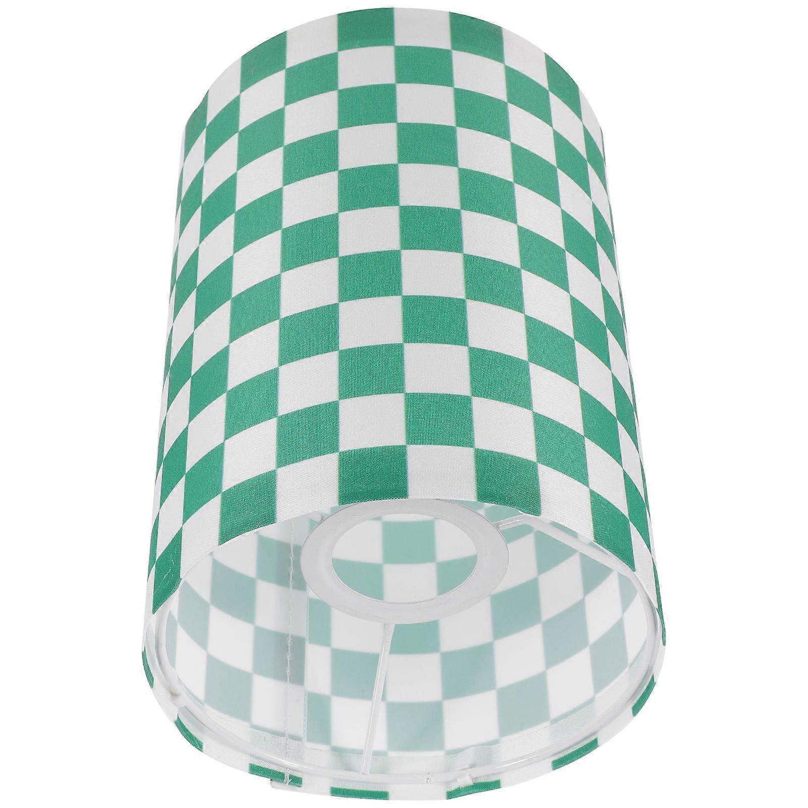 Table Lamp Shade Fabric Lampshade for Table Lamp Dark Green 20.00X14.00X14.00CM Fabric Metal Dust Protection Simple Design 1Pcs