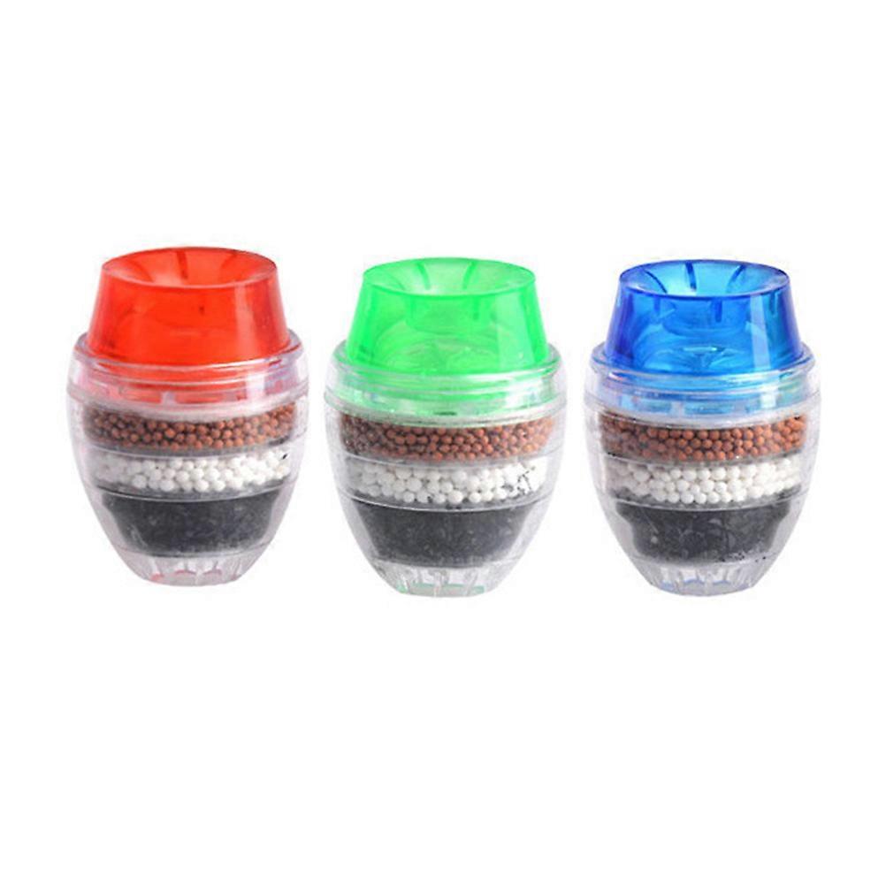Kitchen Tap Filter Mini Home Carbon Faucet Water Purifier for Bathroom Sink Prevent Splashing Remove Unhealthy Elements 3Pcs