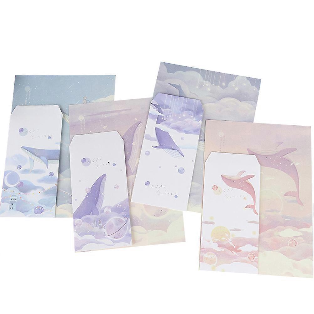 Writing Paper Set Chinese Style Stationery For Thank Yous Rectangular Shape Assorted Color 4Sets