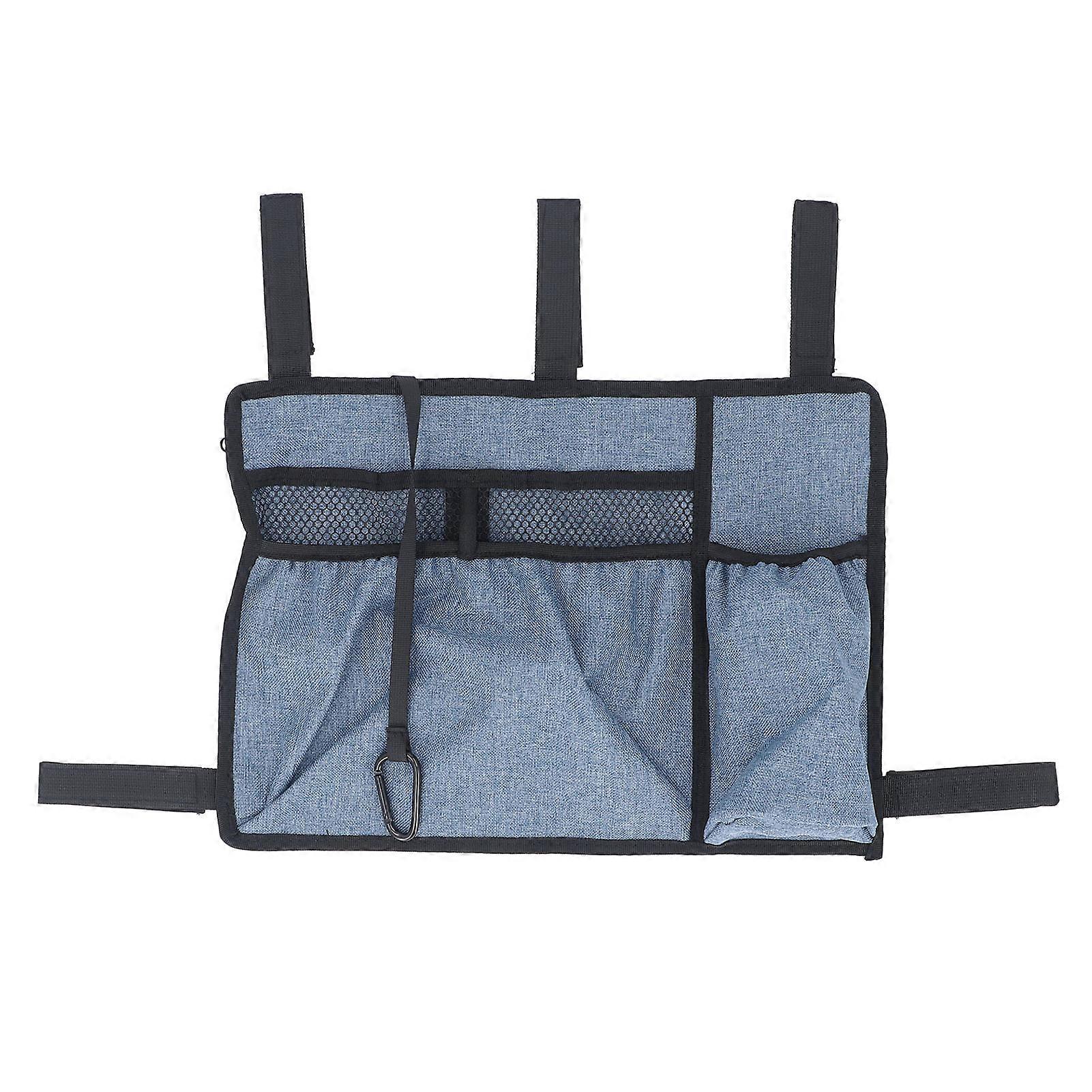Wheelchair Hanging Storage Bag Waterproof Portable Armrest Side Storage Replacement Accessories Blue