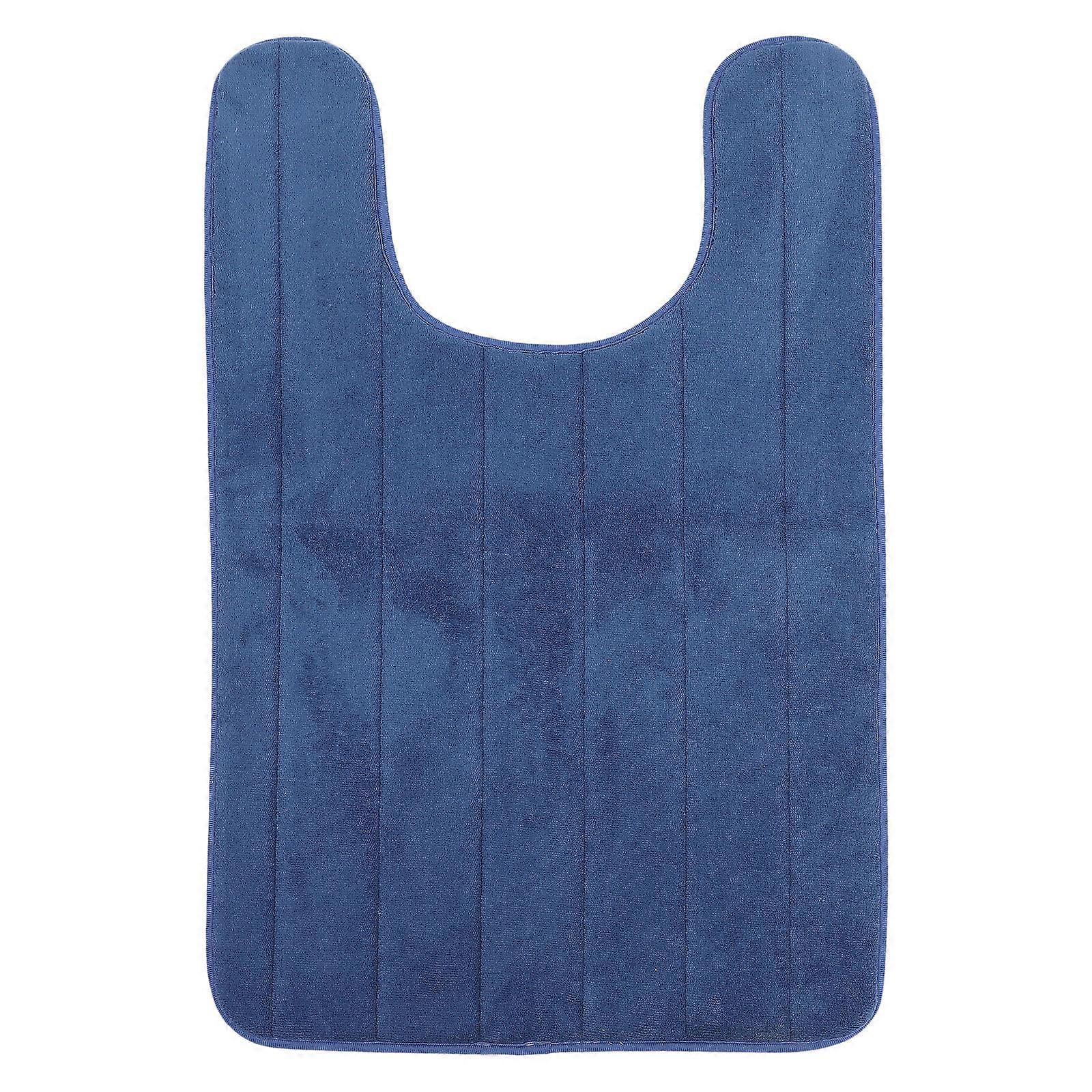 Bathroom Mats U Shape Easy to Clean Coral Fleece 31.5X19.7X0.8in 1Pack