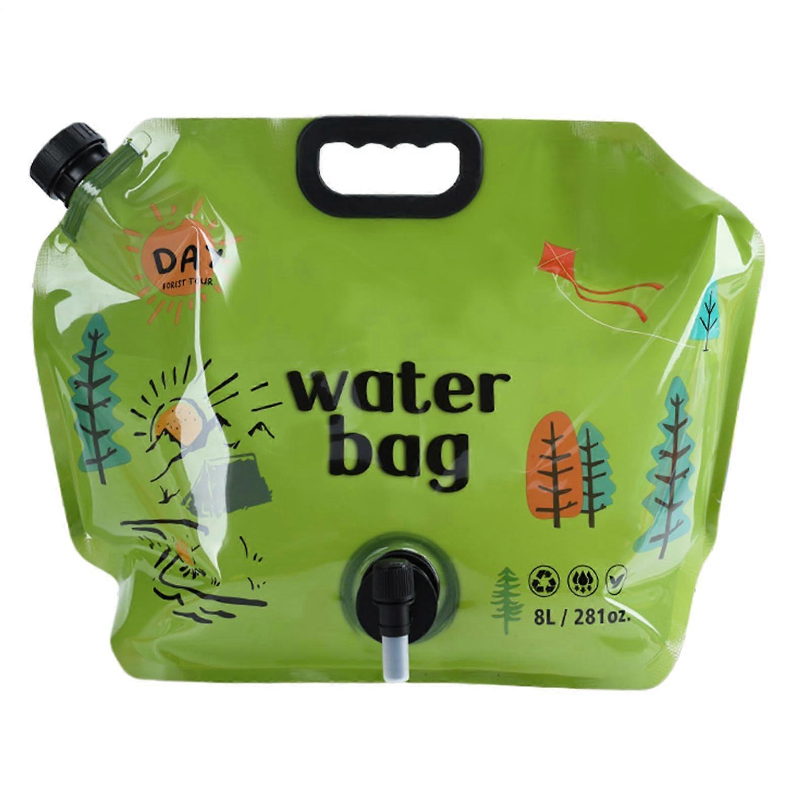 Camping Water Container | Portable Collapsible Water Bag - Lightweight Drinking System for Outdoor Activities, Hiking, Travel, Army Green