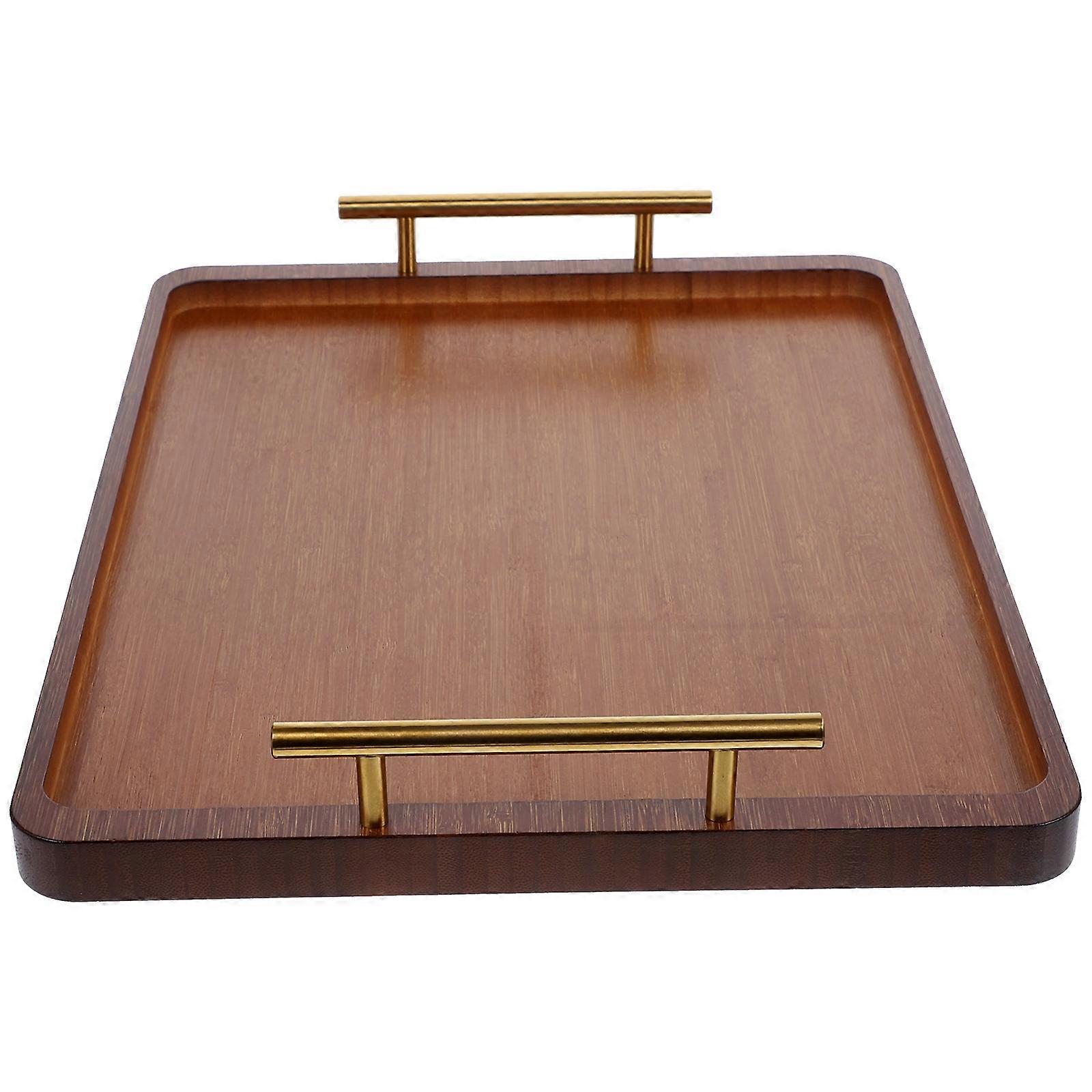 Fruit Tray Rectangle Serving Tray Small Dimensions For Tea Art Performance Room Use 30X20X5 Cm 1Set