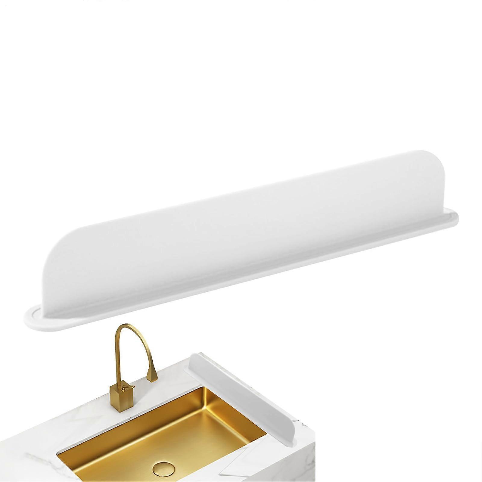 Sink Splash Guard Reusable Splash Guard Kitchen Sink Protector Mat White