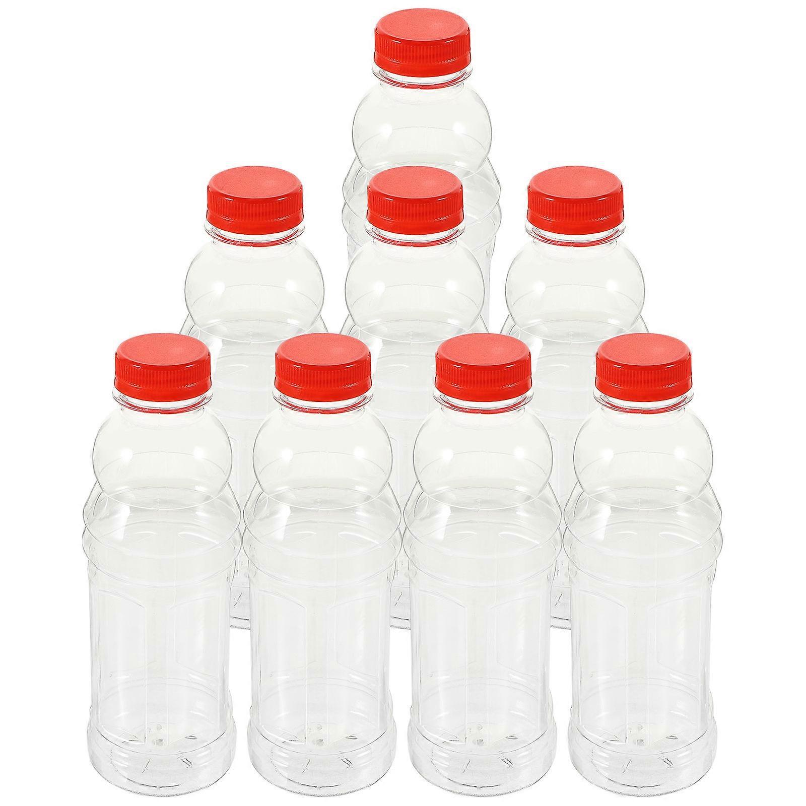 Drinks Bottles Reusable Clear Bottles for Travel 8Pcs Cylindrical Spill-Proof Multi-Functional