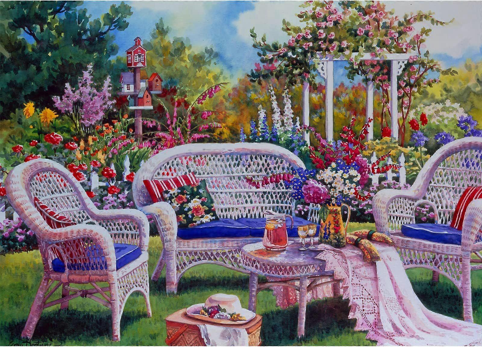 1000-teiliges Puzzle - Blumenhof