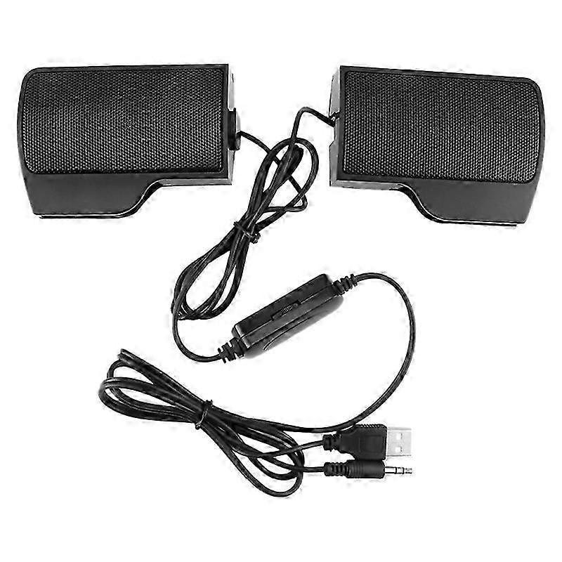 Portable Mini Clip USB Stereo Speaker Sound Bar Clipon Speakers for Notebook Laptop Phone Music Play Edition 0704