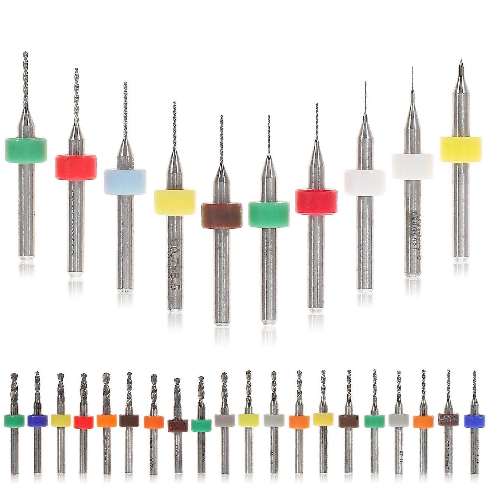 Metric Micro Drill Bit Set Pcb Drill Bit Circuit Board Jewelry Engraving Assorted Color 30Pcs