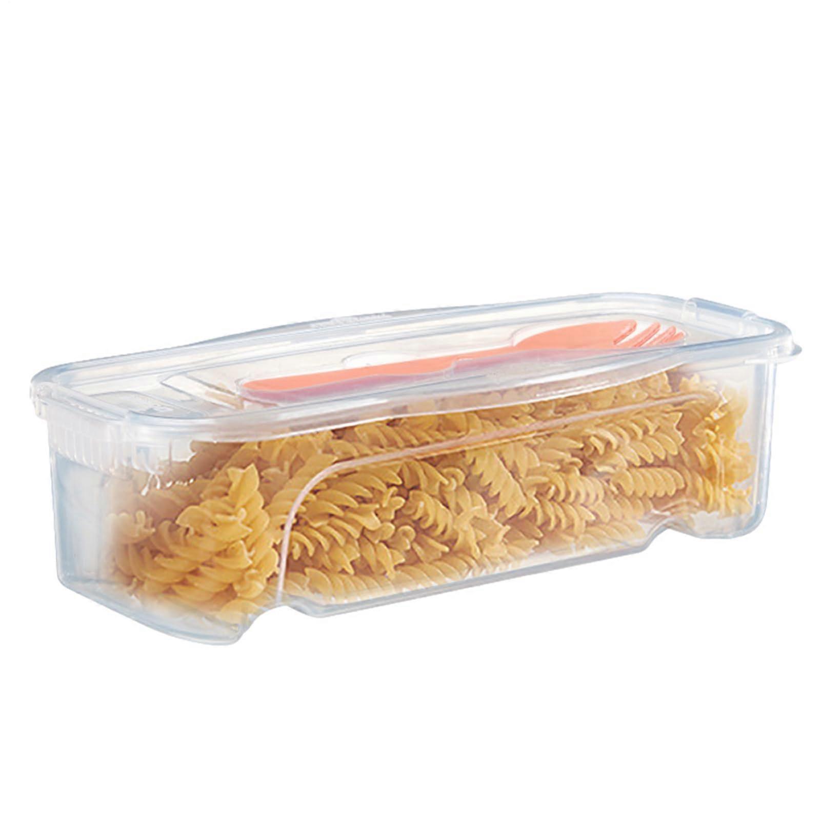 Transparent Ramen Dish with Lid - Microwave Safe Food Storage Container for Spaghetti, Leftovers, and Fruits