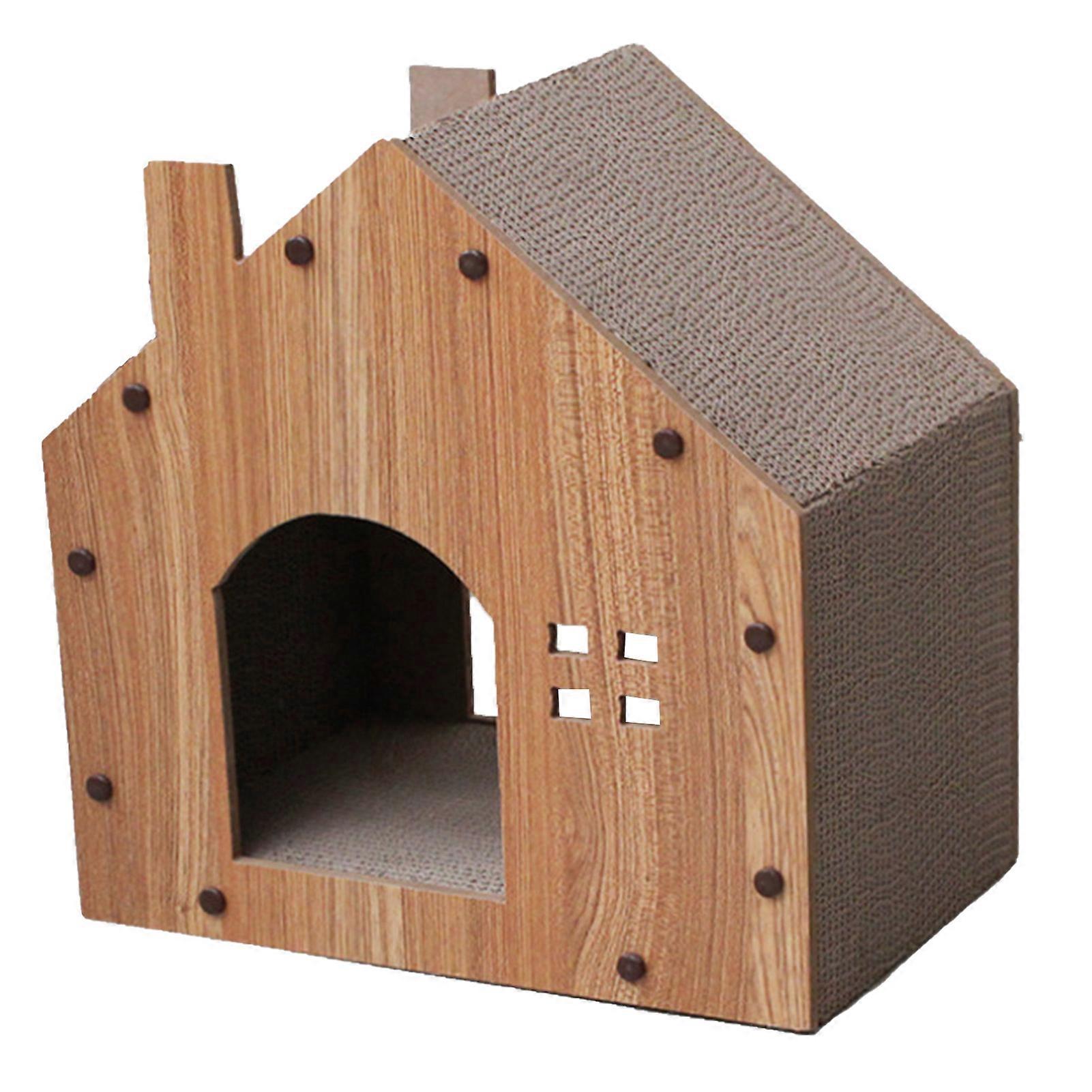 Cat Scratch House Wearable Breathable Comfortable Kitten Scratcher Hut for Resting Playing L (Suitable for Cats Within 8.5kg/18.7lb)