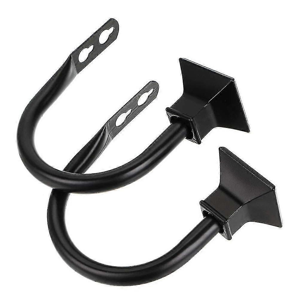 Set Of 2 Square Metal Decorative Curtain Hold Backs, Wall Mounted Window Drapery Tiebacks For Bedro