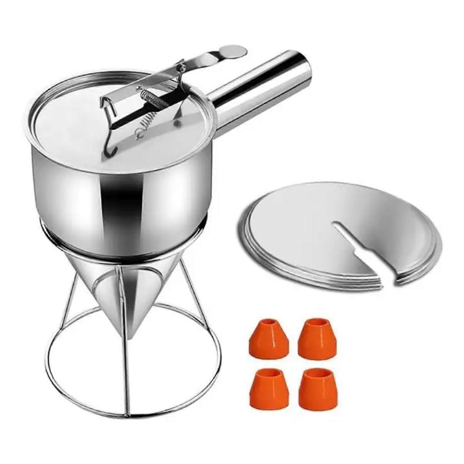 Ergonomic Nonrust Steel Batter Dispenser 1200L Conical Funnel Perfect For Precise Dough Sauce Distribution