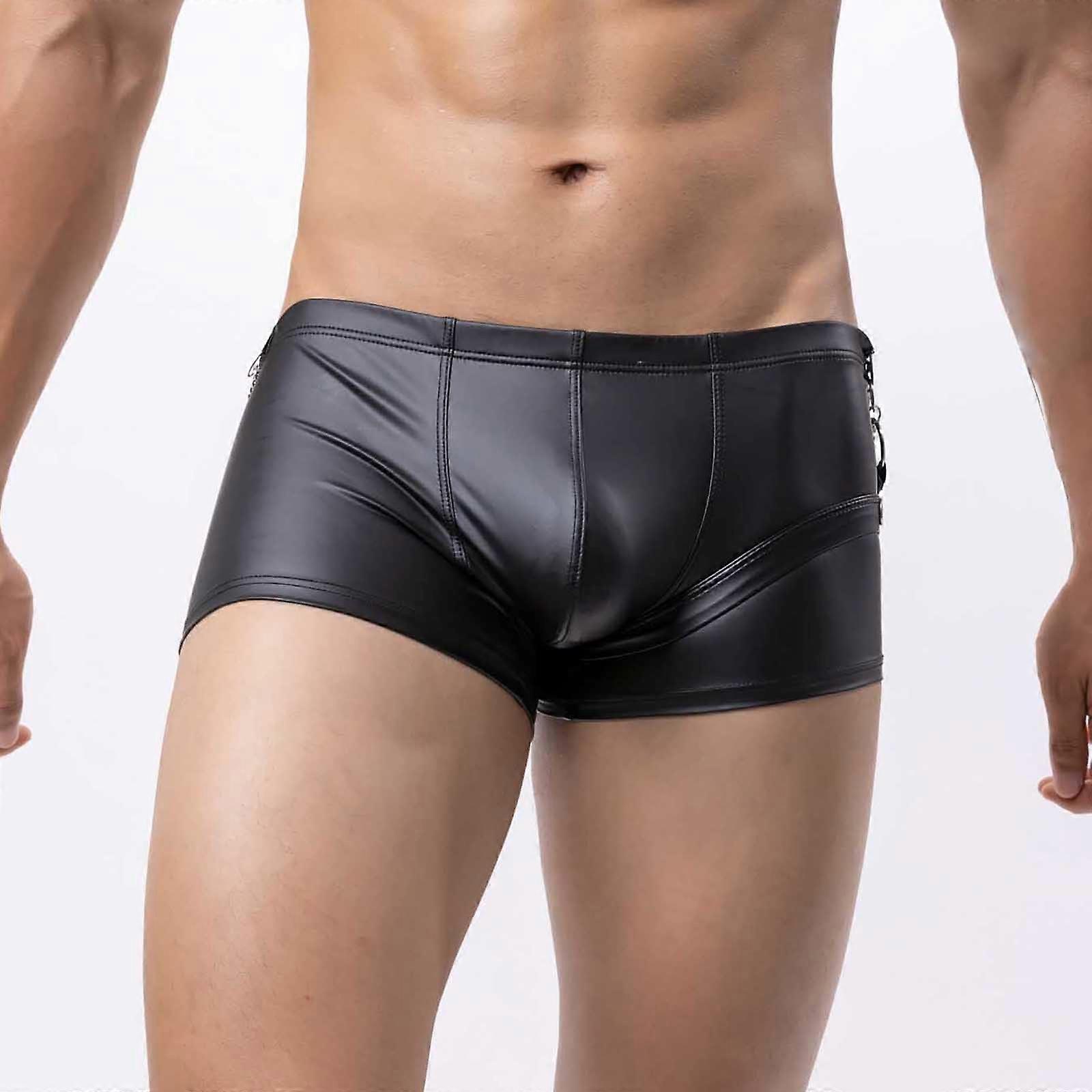 Men's Boxer Shorts Large Sizes Underwear Sexy Lingerie Black M