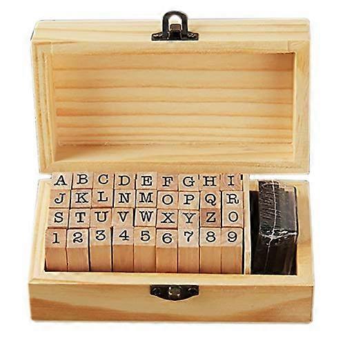 Digital Seal Stationery Gift Diary Decoration DIY Handmade Rectangular Digital Letter Stamp Typewriter Font