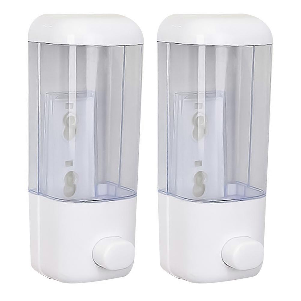 Handsoap Dispenser Επιτοίχια Χειροκίνητη Υγρή Διανομή Λευκό 22x8.3cm Απλή χρήση λουτρών 2Pcs