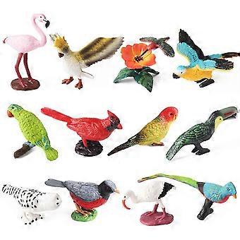 Realistico Uccello Modello Statico Figura Solida Figura Giocattolo Animale Figurina Statua Fowl Figura Set Bambini Giocattolo Da Collezione Cake Toppers