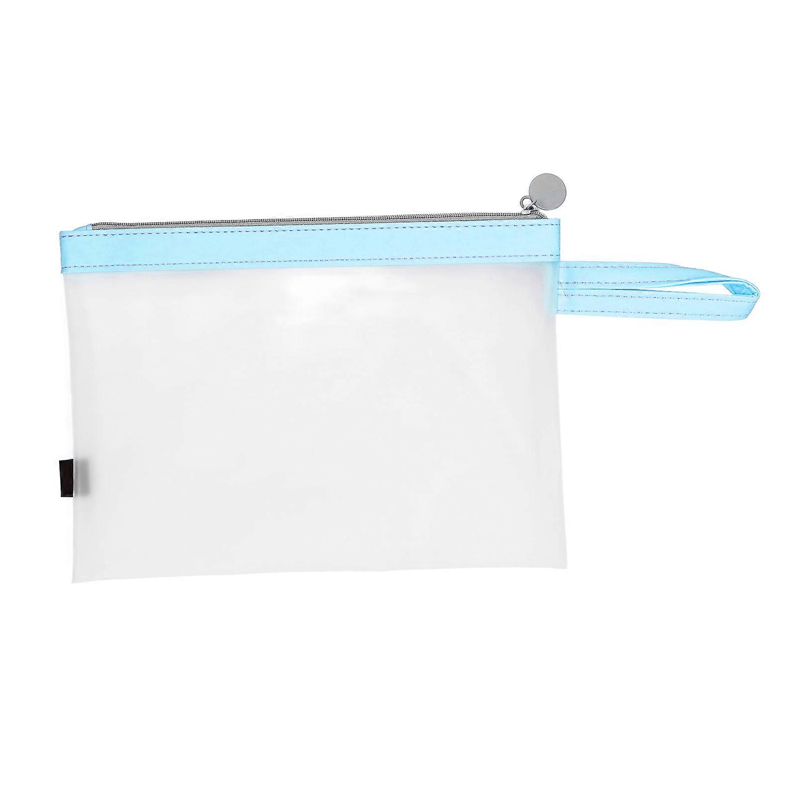 Zipper File Bag Easy Carry Frosted Material Feel Comfortable Transparent A4 Waterproof Folder Bags
