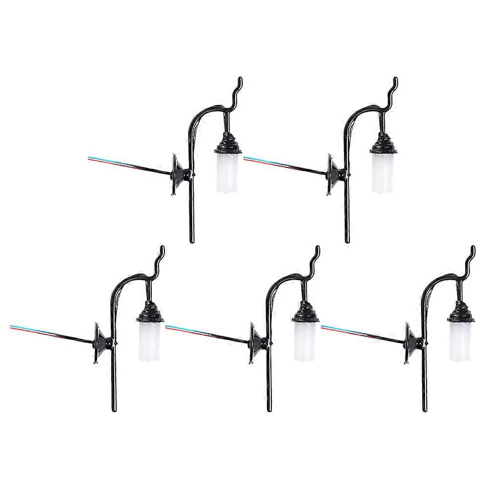 Here's a polished and professional product description based on your input:

 

**5PCS Miniature Wall Lamp Models – Realistic LED Mini House Lamps