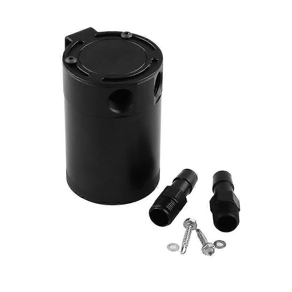 2-port Compact Baffled Oil Catch Can Tank Universal 3/8inch Npt Inlet Outlet