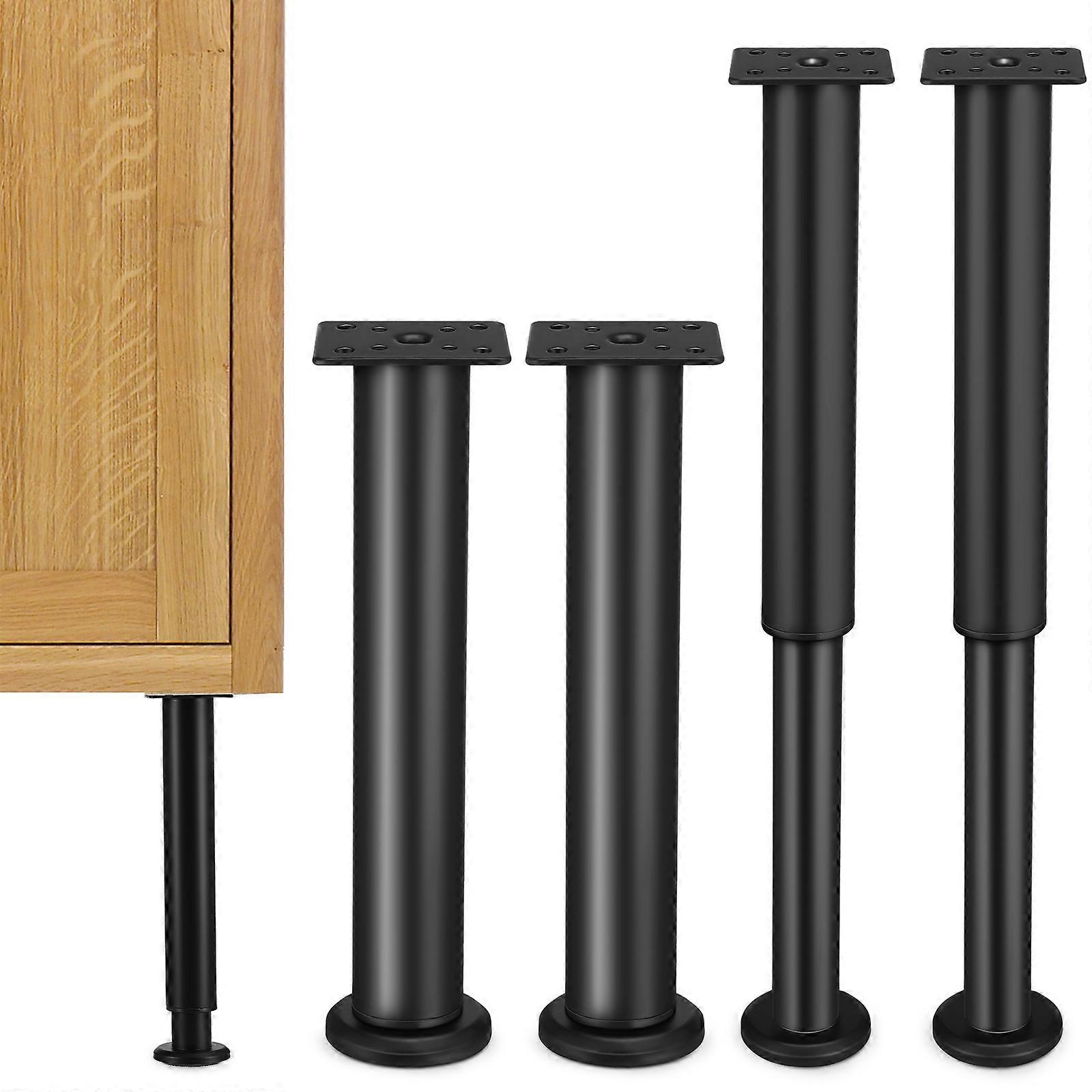 4 Adjustable Cabinet Legs Heavy Duty Furniture Support Feet Height Adjustable for Tables Beds Desks Easy Installation Sturdy Base