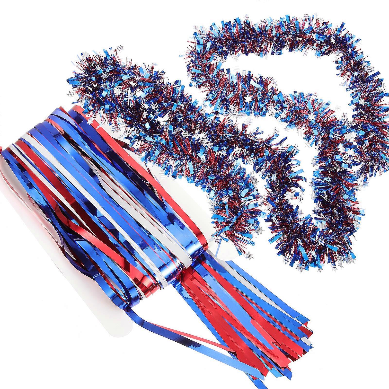 Independence Day Tinsel Foil Fringe Curtain Backdrop Decoration For Wall Decor 78.60X2.36X2.36in Photo Background 1 Set