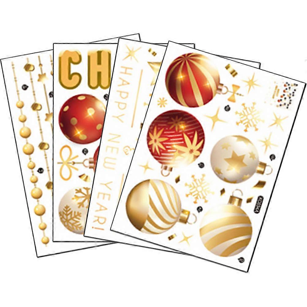 Delicate Window Clings Non-Adhesive Static Cling Sticker For Homeowners And Shop Owners 4 Sheets