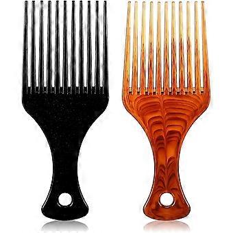HG 2 Piece Comb Set Anti-Static Afro Comb Wide Teeth For Curly And Curly Hair