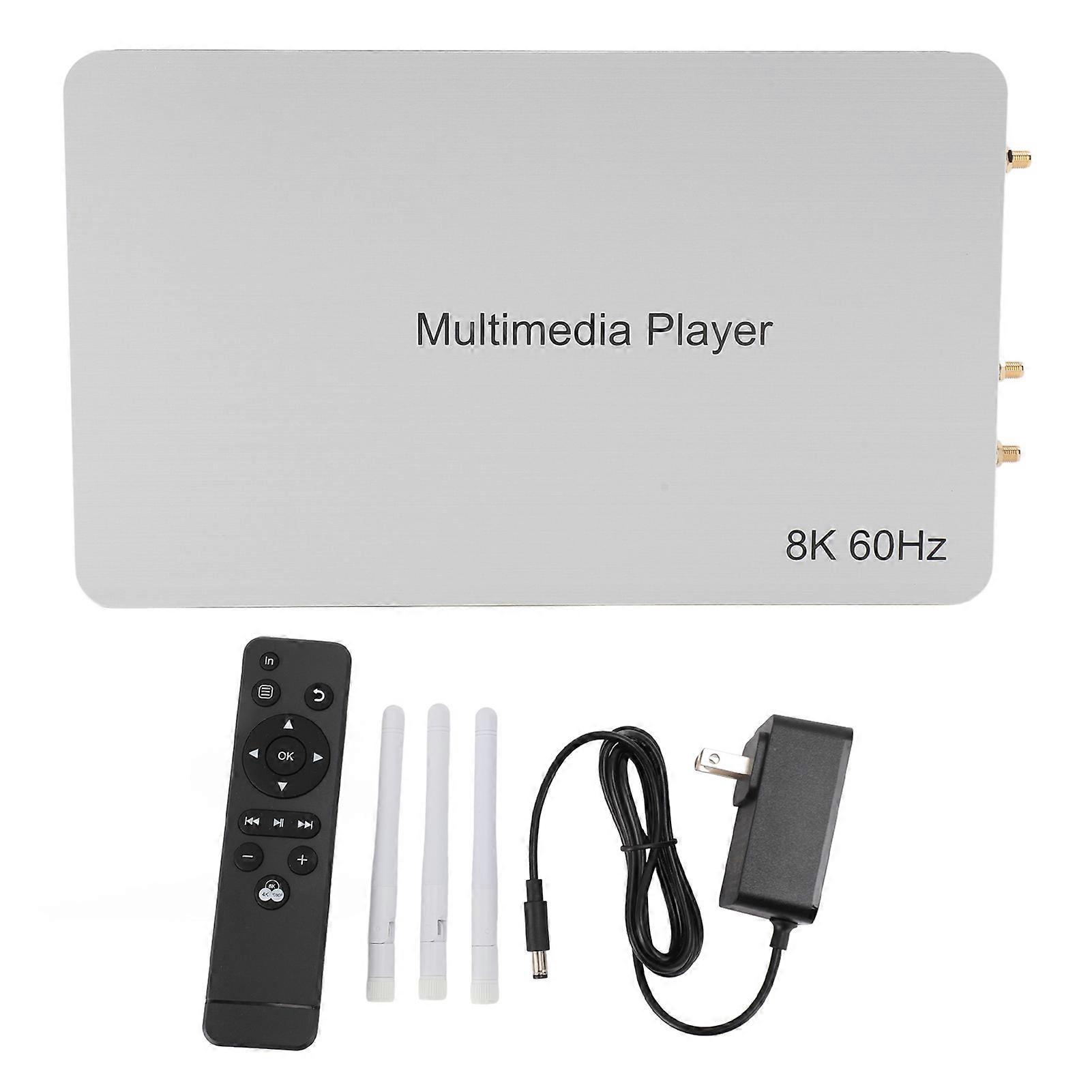 8K 60Hz HD Multimedia Player - 10 Channel, WiFi Display, Android 10.0, US Plug